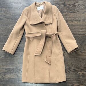 ARITZIA Babaton Italian Virgin Wool Camel Belted Coat